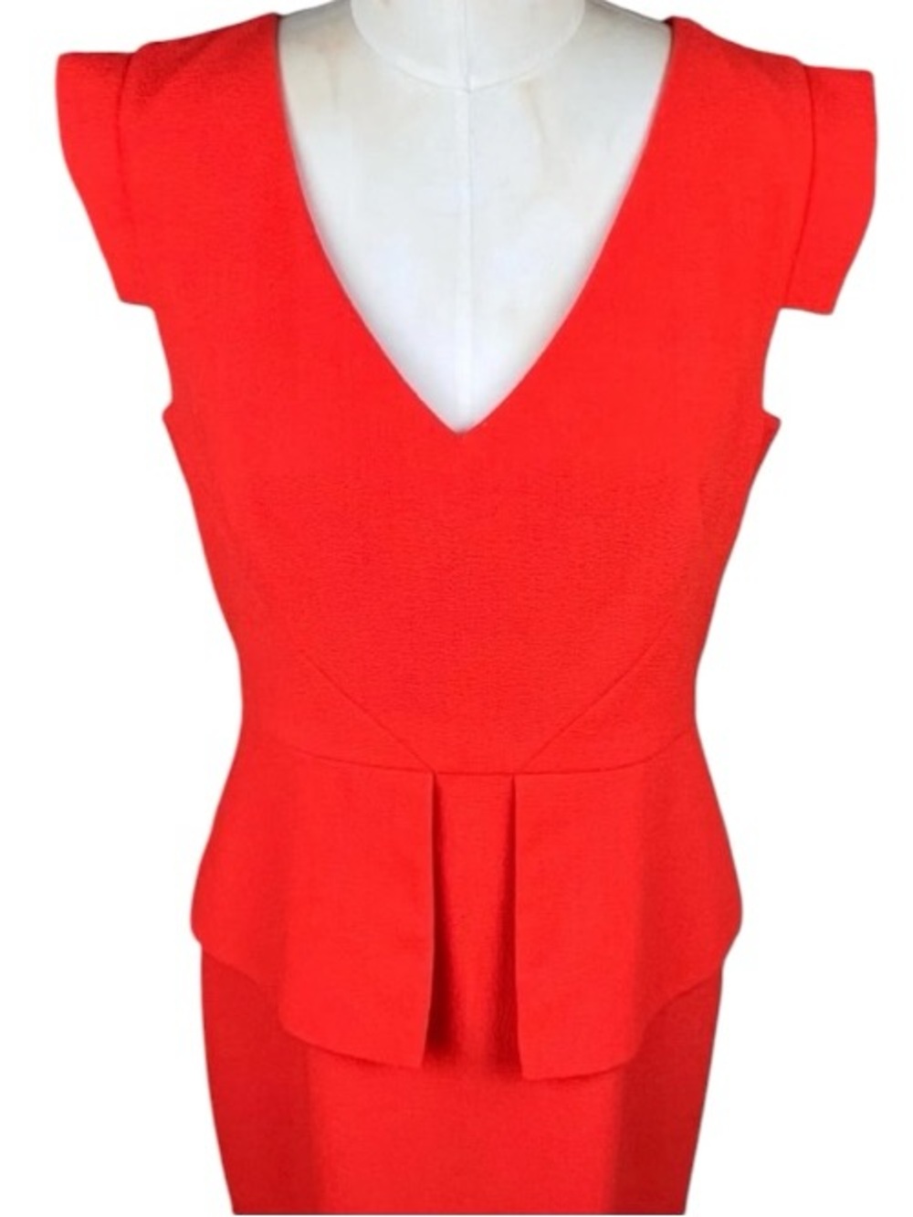 Black Halo Keyton Peplum Dress Orange Blossom 4 - Picture 4 of 10